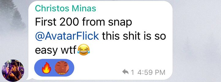Member message: first 200 from Snapchat, this is so easy